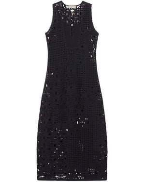 FRAME Crochet-Knit Mini Dress - Blue