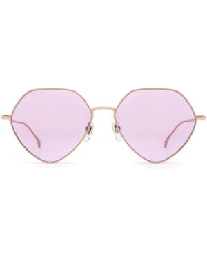 Gucci ラウンドフレーム サングラス - ピンク