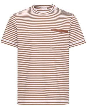 Moncler Leather Cotton Elastane T-Shirt - Pink