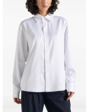 Manière De Voir Carter Oversized Satin Shirt - White
