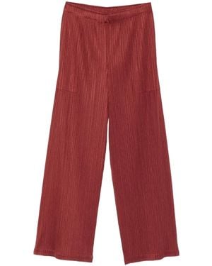 Pleats Please Issey Miyake Pleated Trousers - Red