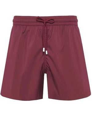 Fedeli Elasticated Drawstring Swim Shorts - Purple