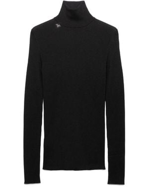 Prada Gerippter Rollkragenpullover - Schwarz