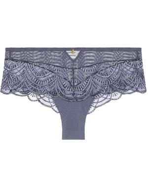 Aubade Vibes Lace-Trim Briefs - Blue