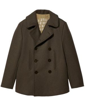 Fortela Double-Breasted Wool Coat - Brown