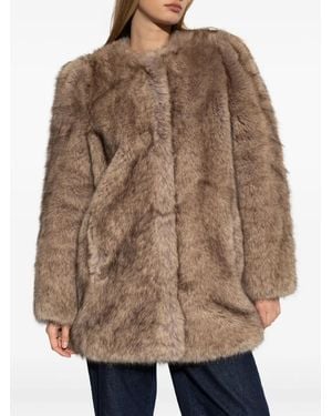 Stand Studio Round-Neck Jacket - Brown