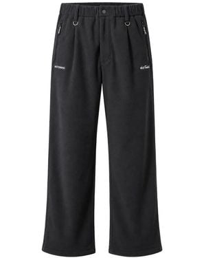 MASTERMIND WORLD Logo-Print Straight-Leg Trousers - Black
