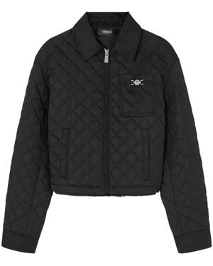 Versace Quilted Blouson Jacket - Black