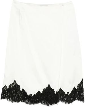 Stella McCartney レーストリム スカート - ブラック