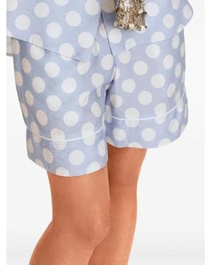 Sleeper Pastelle Shortsset Met Stippen - Blauw