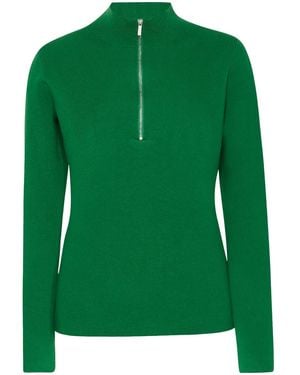 Rosetta Getty Pull Nervuré À Fermeture Zippée - Vert