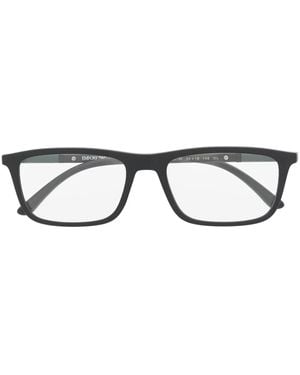 Emporio Armani スクエア眼鏡フレーム - ブラウン