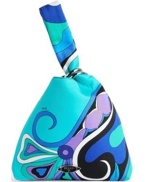 PUCCI Bolso Shopper Emilio Con Orquídea Estampada - Azul