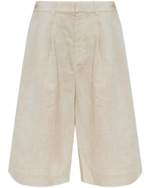 Gestuz Pleated Wide-Leg Shorts - White