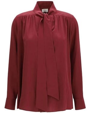 Jacob Cohen Blusa Fruncida Con Detalle De Lazo - Rojo