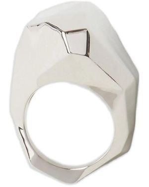 Lanvin Facettierter Ring - Weiß