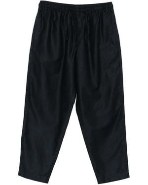 YMC Pantaloni Crop Con Vita Elasticizzata - Blu