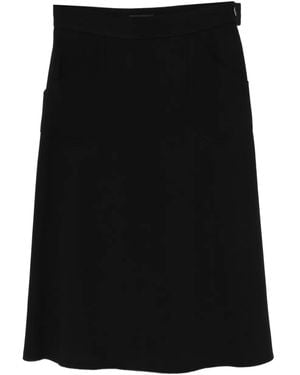 agnès b. A-Line Midi Skirt - Black