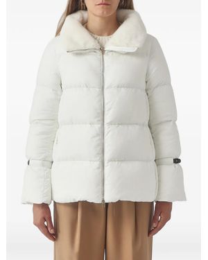 Herno Faux-Fur Collar Padded Jacket - Grey