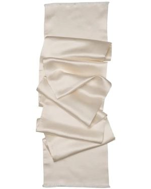 Elizabetta La Scala Silk-Satin Scarf - White