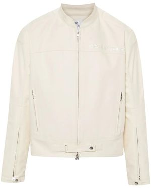 Courreges Embroidered-Logo Jacket - Natural