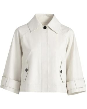 Liviana Conti Waylen Button Short-Sleeve Jacket - White