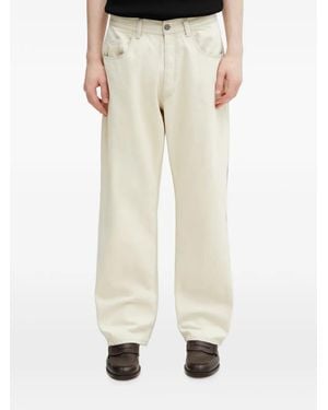 No Problemo Embroidered Relaxed Fit Jeans - Natural