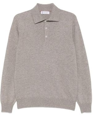 Brunello Cucinelli Langärmeliger Pullover - Grau