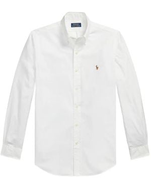 Polo Ralph Lauren Pony-Embroidered Stretch-Oxford Shirt - White