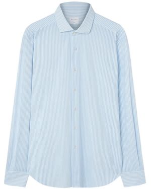 Xacus Striped Long-Sleeved Shirt - Blue