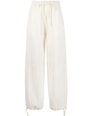 Acne Studios Drawstring-Detail Palazzo Trousers - White