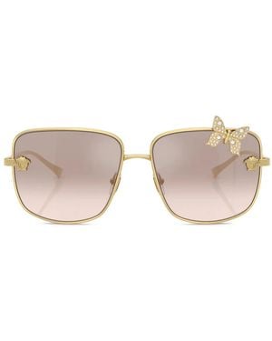 Versace Logo-Print Sunglasses - Pink