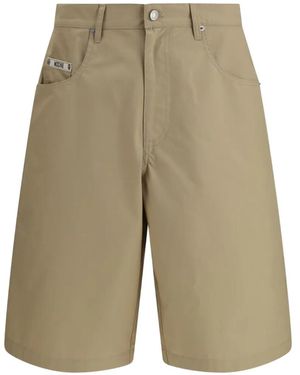Moschino Logo-Patch Shorts - Natural