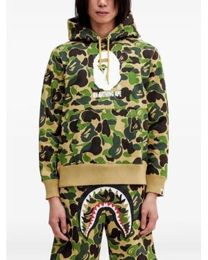 A Bathing Ape Hoodie Mit Camouflagemuster - Grün