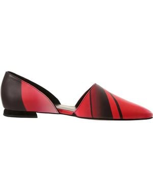 Högl Eve Pointed-Toe Flat Court Shoes - Red