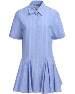 Marni China Cotton Mini Dress - Blue