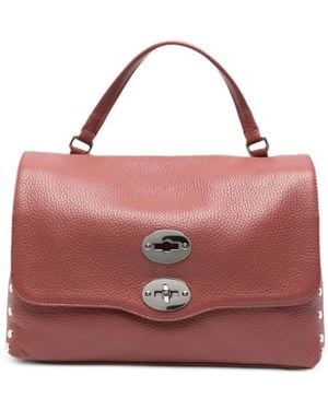 Zanellato Postina Daily Studded Leather Tote Bag - Red