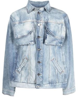 Natasha Zinko Veste En Jean À Poches Cargo - Bleu