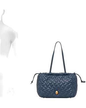 Kurt Geiger Kensington quilted logo-detail tote bag - Blau
