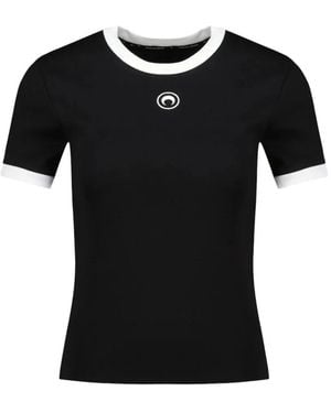 Marine Serre Moon-Logo T-Shirt - Black