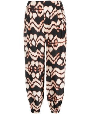 Ulla Johnson Abstract-Print Straight Pants - White