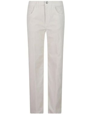 Dondup Corduroy Straight-Leg Pants - White