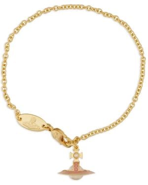 Vivienne Westwood Bracciale Con Pendente Orb - Bianco