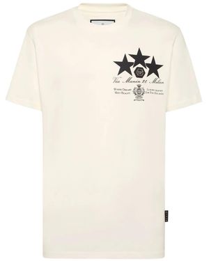 Philipp Plein Star-Graphic T-Shirt - Natural