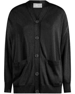 Circus Hotel Cardigan À Détails Métallisés - Noir