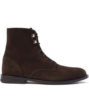 SCAROSSO Eva Lace-Up Boots - Brown