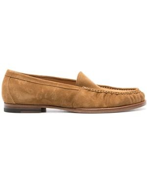 SCAROSSO Alain Suede Loafers - Brown