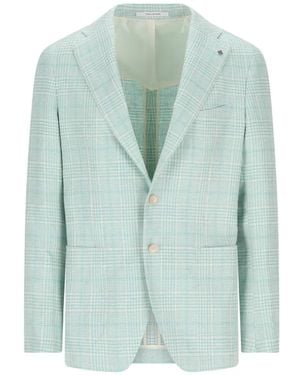 Tagliatore Checked Blazer - Green