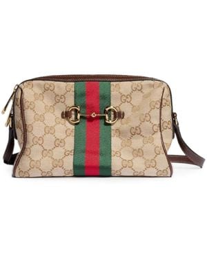 Gucci Horsebit Web Small Camera Bag - Natural