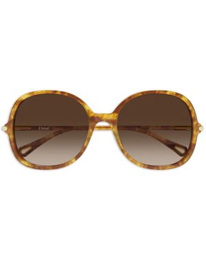 Chloé Oversized-Frame Sunglasses - Brown